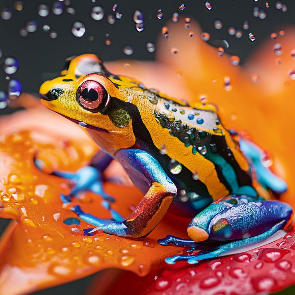 Adobe Firefly Image 3 Frog rain