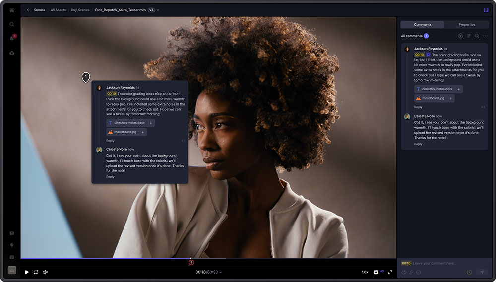 Adobe Frameio V4 Beta Enhanced Comments