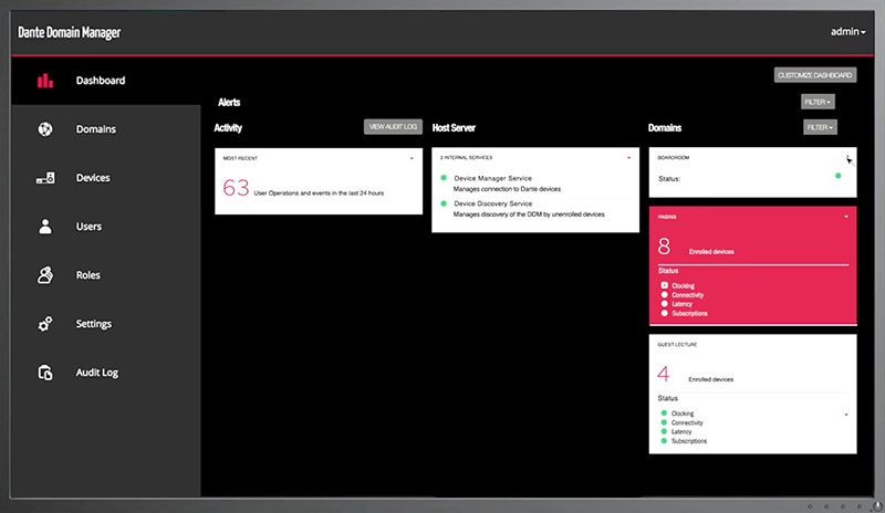 Dante domain manager