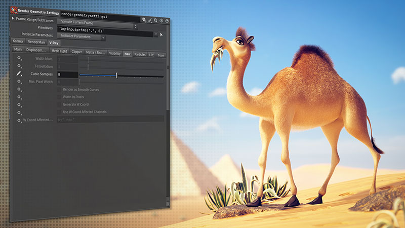 Chaos Cubic Samples for curves hair 01