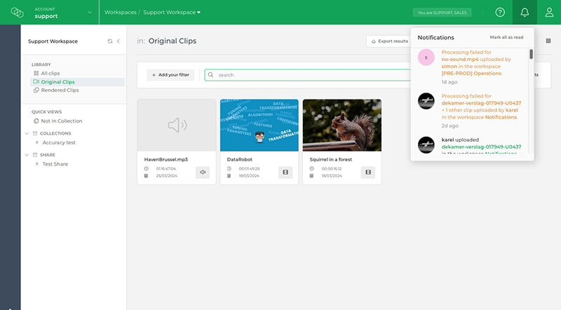 Limecraft Notification Centre