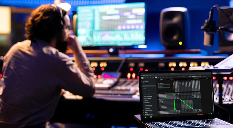Dante AVIO Install Line Adds New 4-Channel, Bidirectional Analogue Adapters Audinate dante DC Studio 2