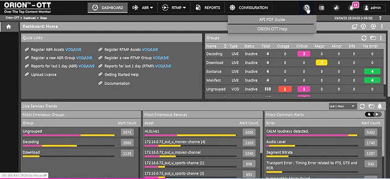 Interra orion ott UI