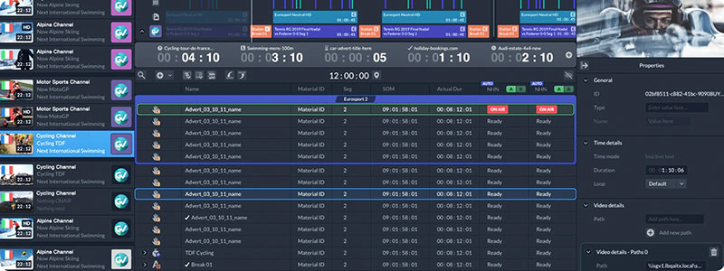 GV playoutx UI