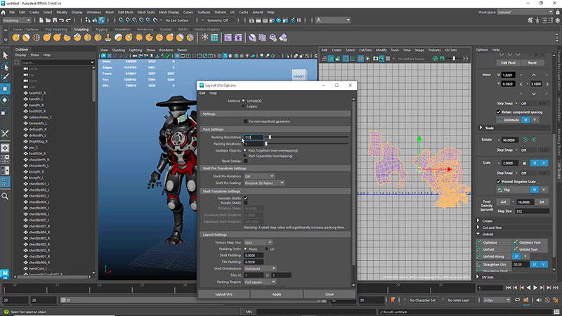 Autodesk Maya Creative UV Editor
