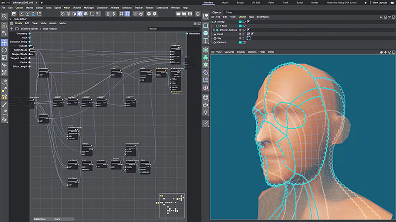 Maxon C4D Scene Nodes Spline Core