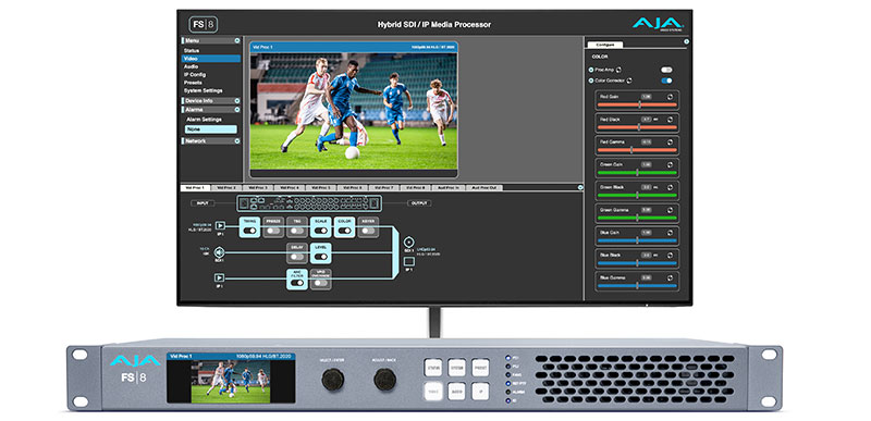 Aja FS8 w UI Monitor