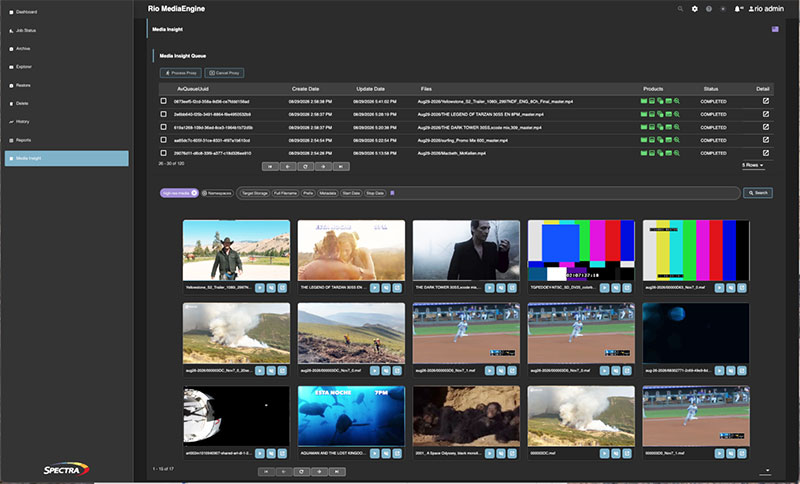 Spectra Logic Delivers Media Insight for Fast Discovery, Preview, Retrieval within Archives Spectra RioMediaInsight