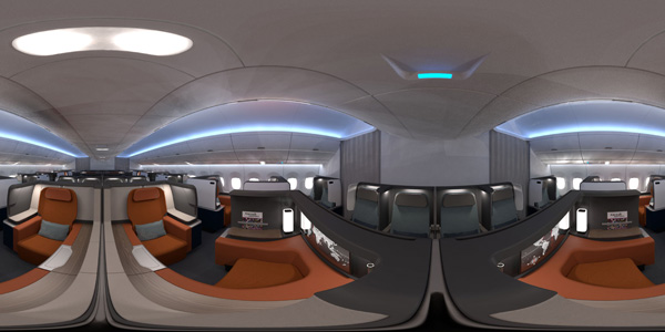 Keyshot 7 formation design aircraft interior VR 01