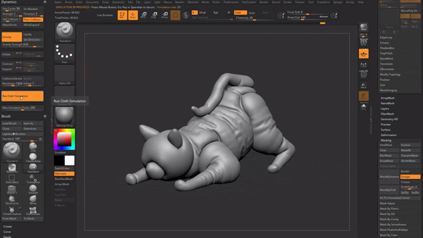 physics simulator for zbrush