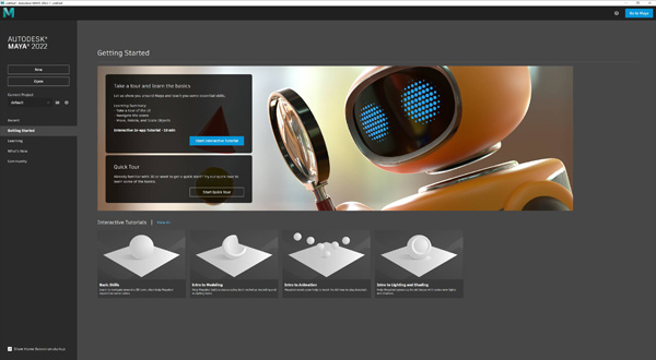 Autodesk maya home page getting started