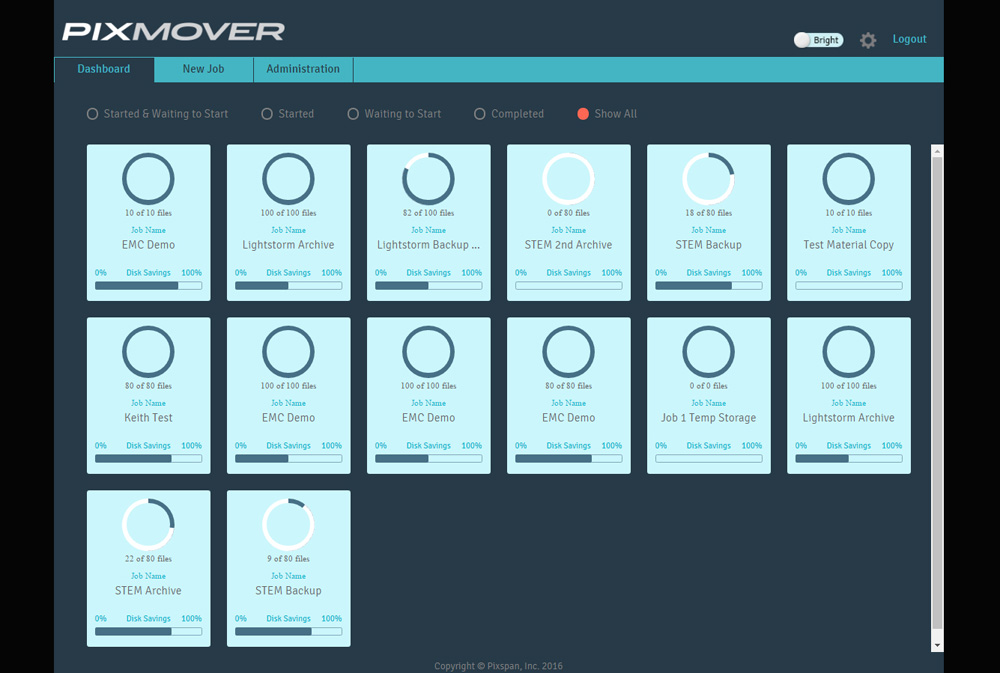 Pixmover Jobsin progress Screenshot2