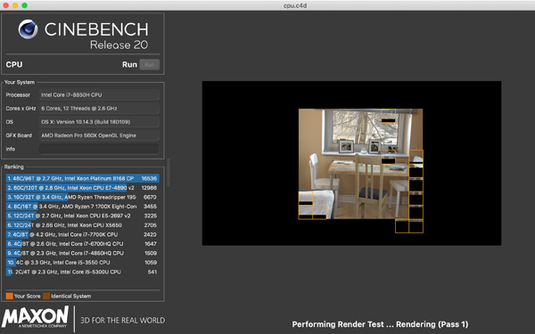 cinebench stress test