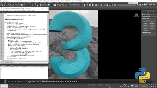 Autodesk 3dsmax python3