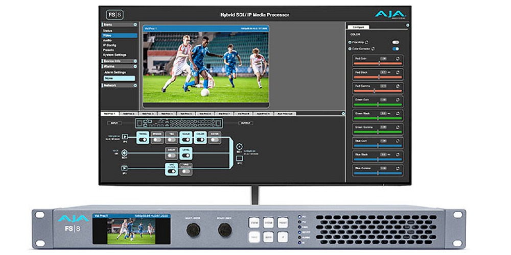 Aja FS8 w UI Monitor
